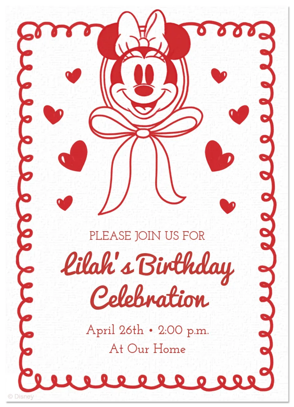 Coquette Minnie card