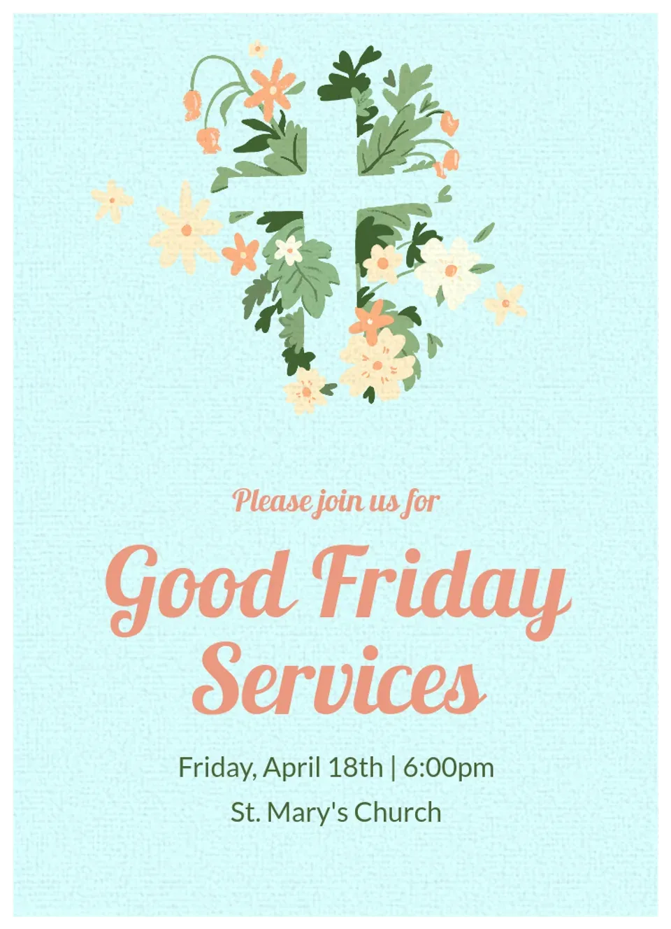 Good Friday Flowers card