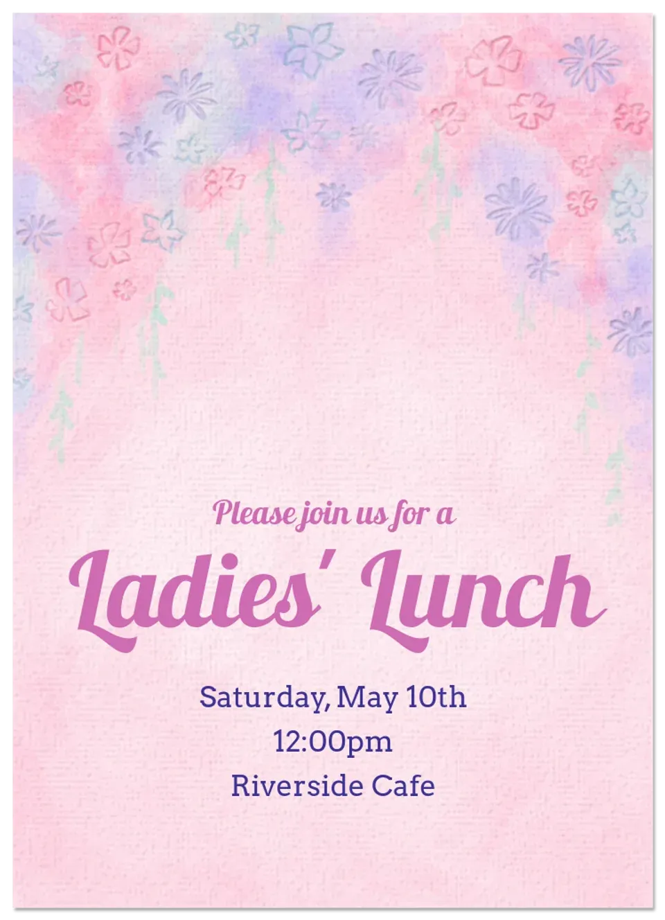 Ladies' Lunch card