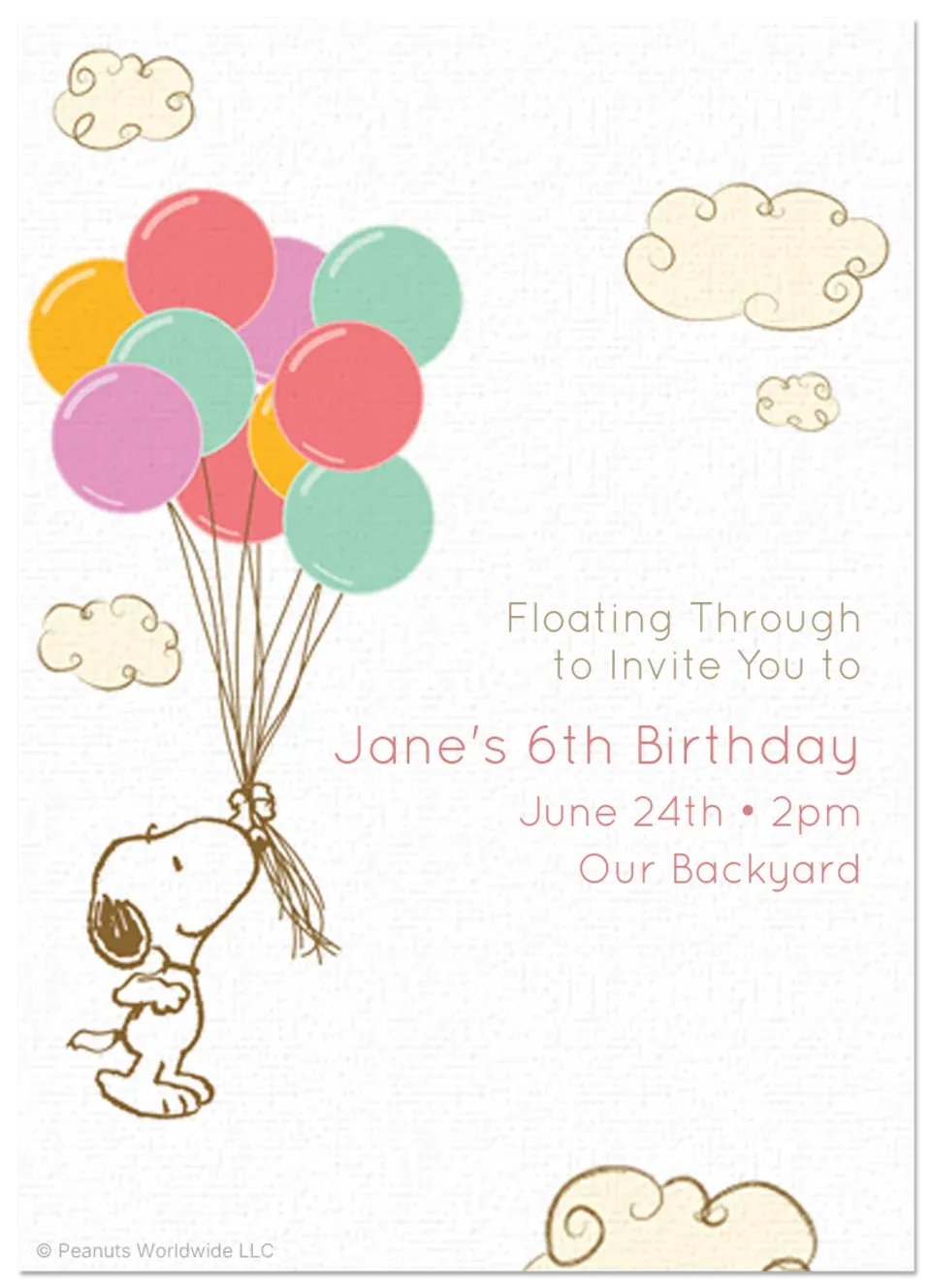 Peanuts | Balloons card