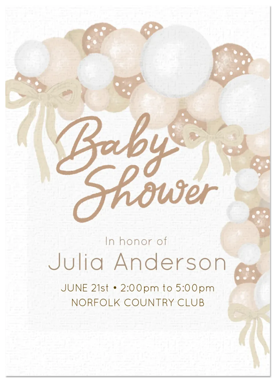 Minimalist Baby card