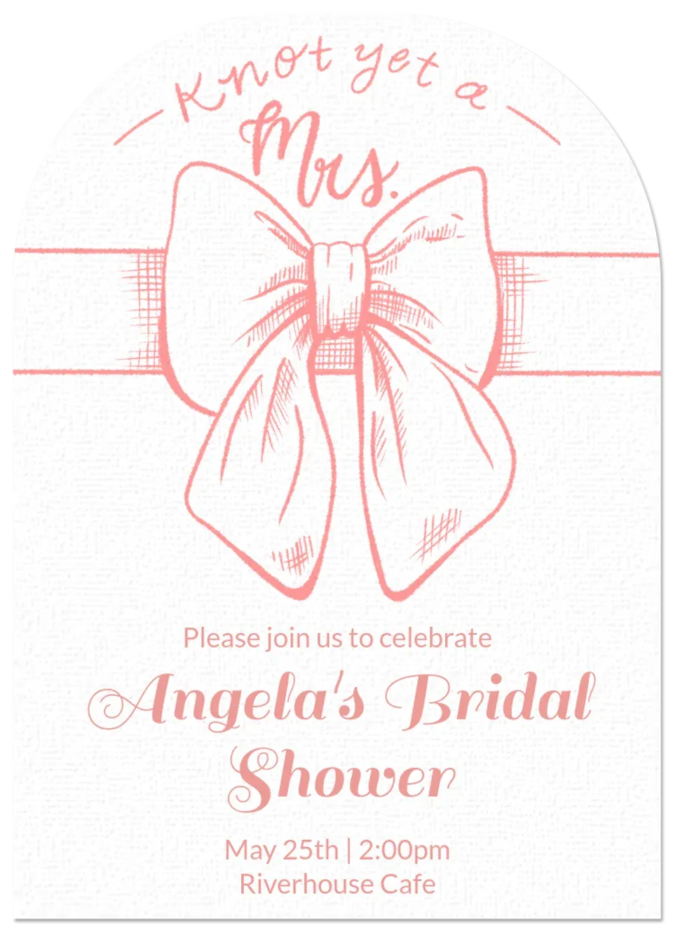 Bridal Shower Bows card