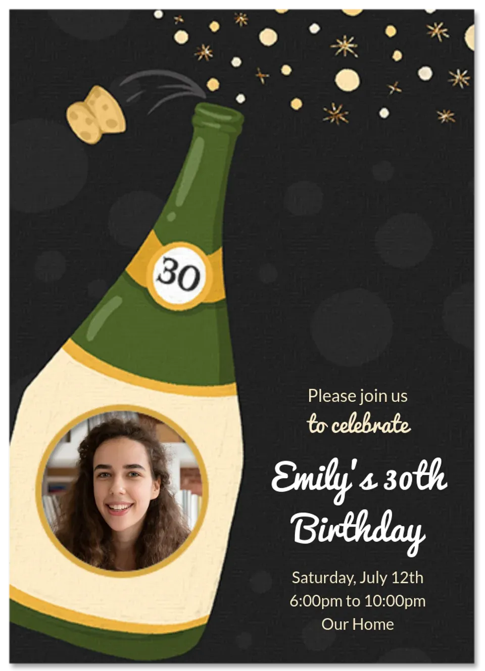 Milestone Champagne 30 card