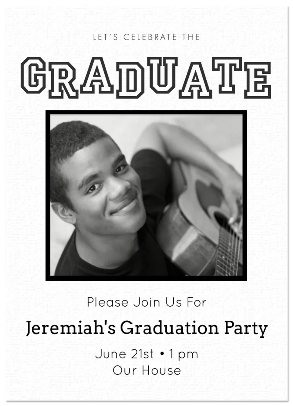 Letter Jacket Grad card