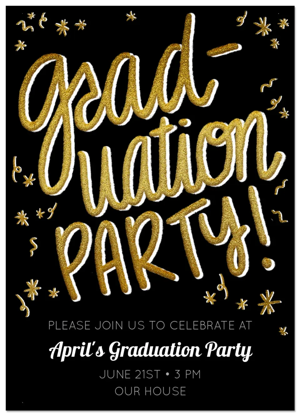 Grad Typography card
