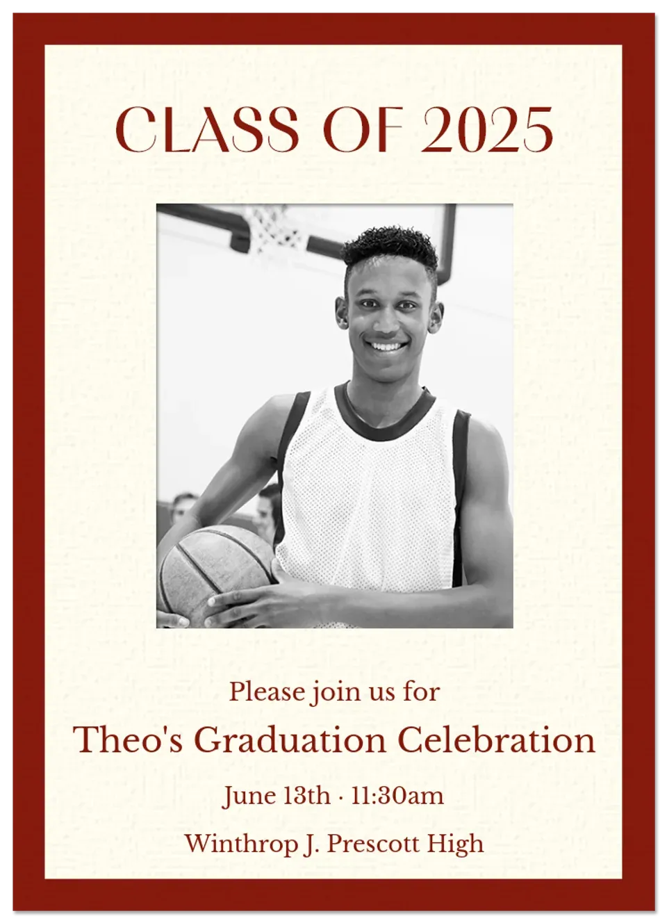 Graduation School Colors card