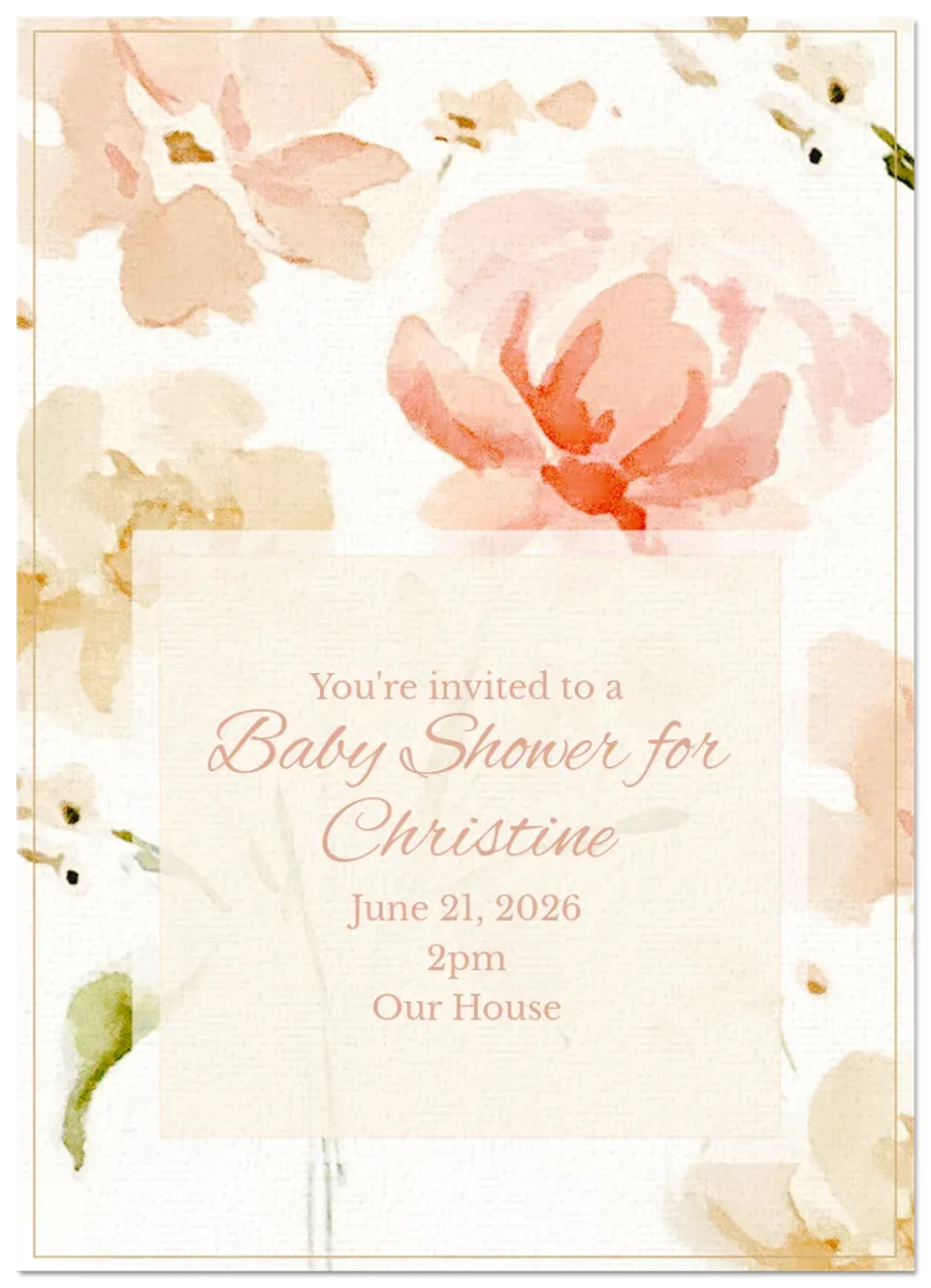 Baby Shower Bouquet card
