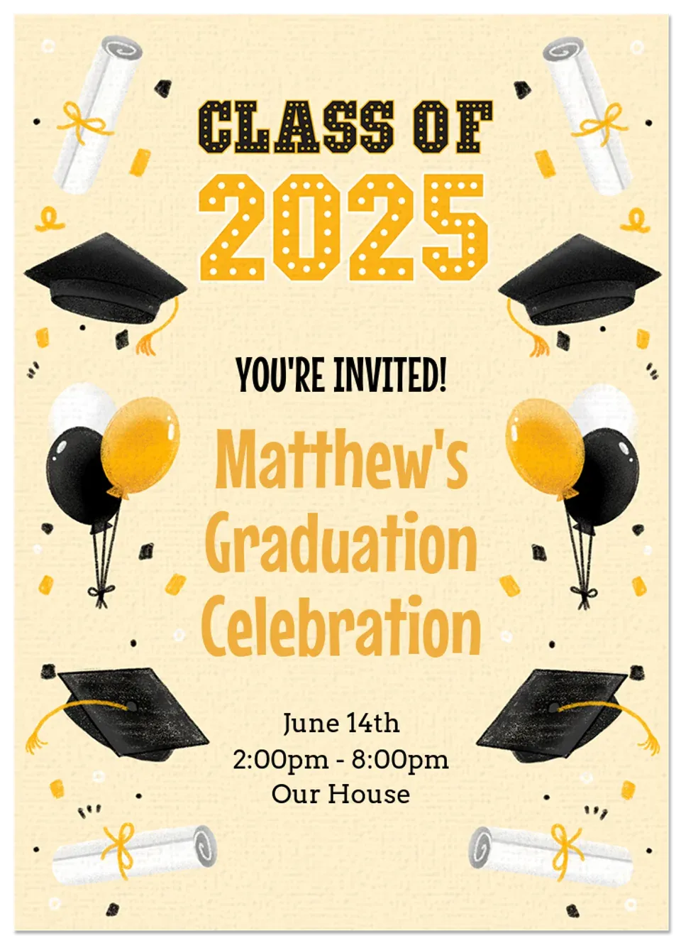 Marquee Letter Graduation card