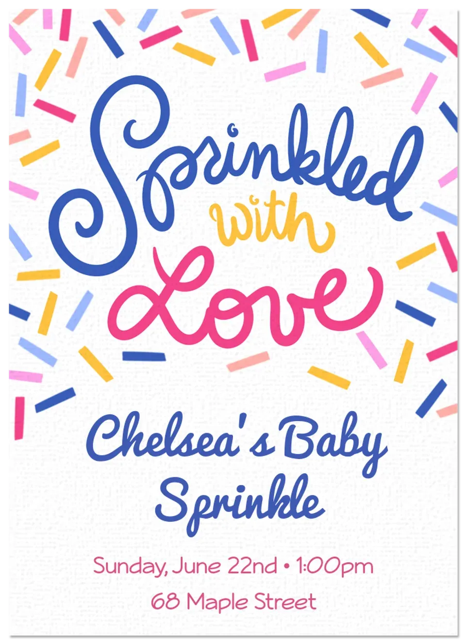 Baby Sprinkled card