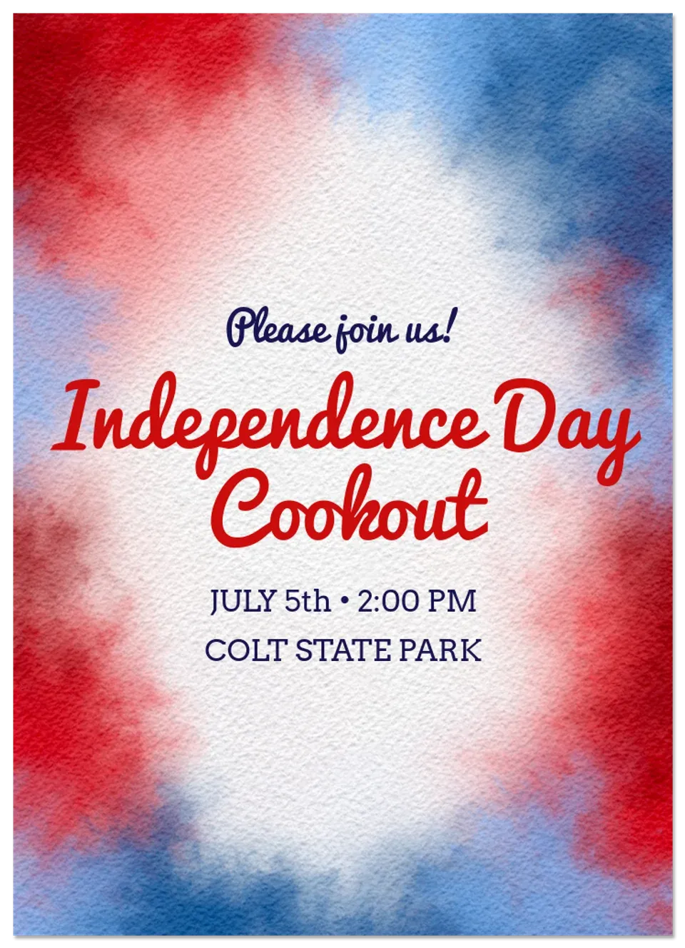 Patriotic Watercolor card