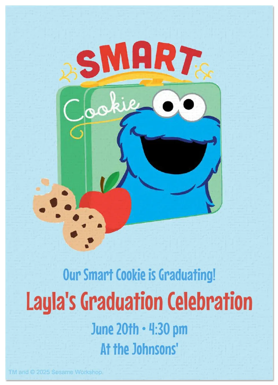 Cookie Monster Grad card