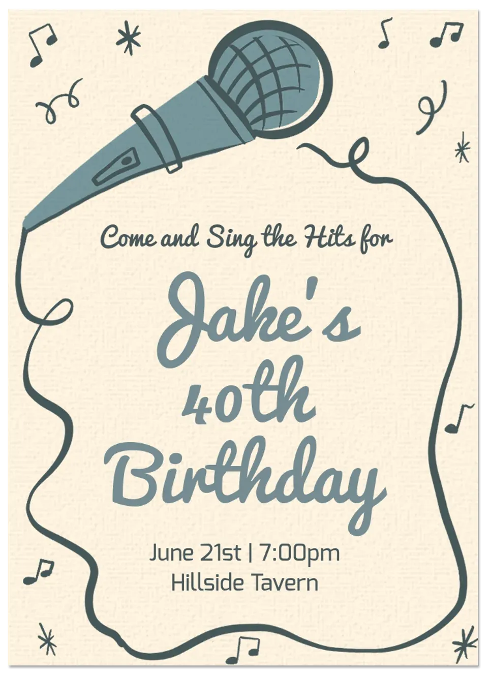 Karaoke Birthday card