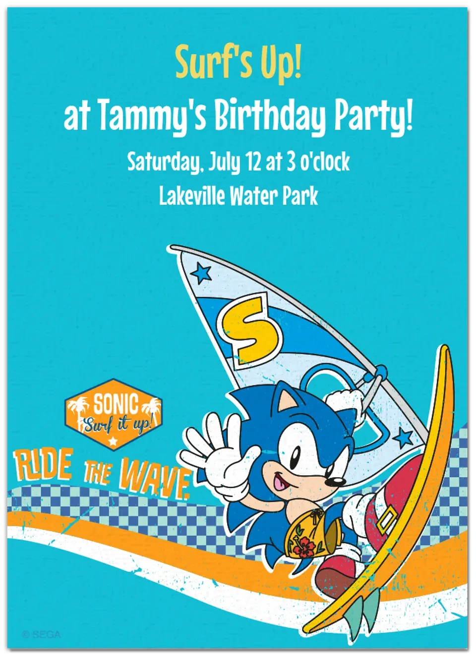 Sonic Surf's Up card