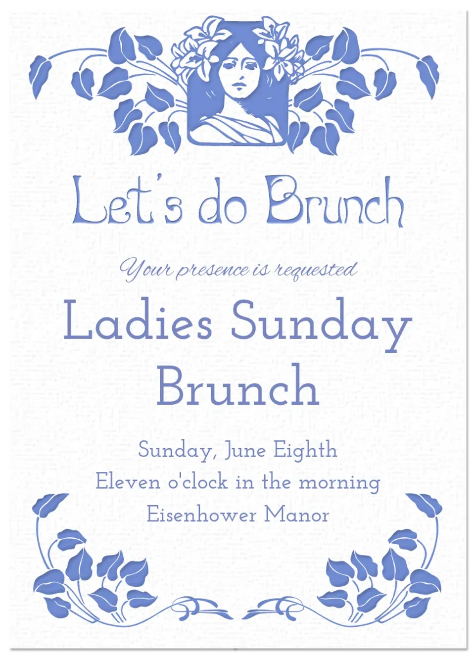 Vintage Brunch card