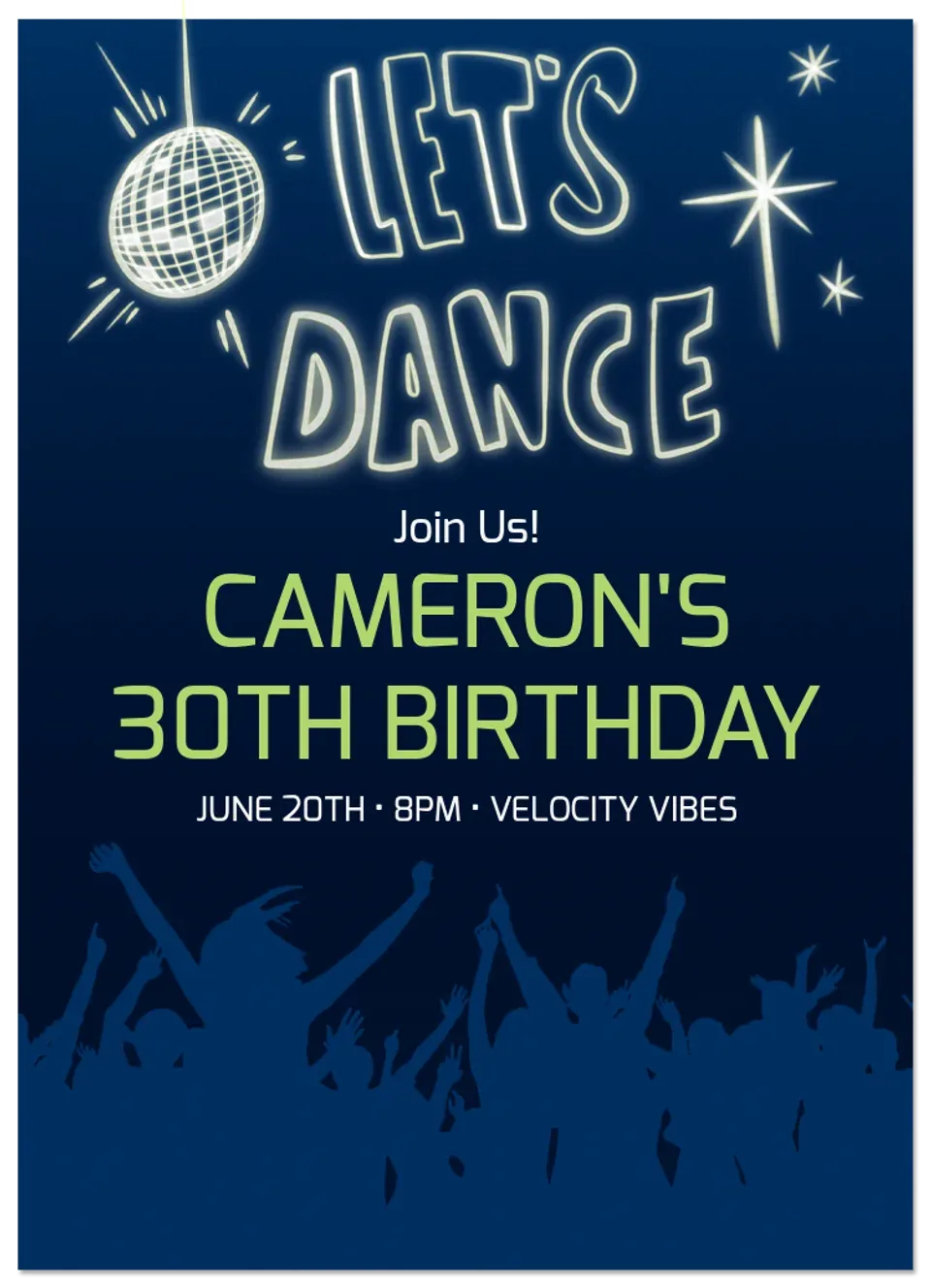 Let's Dance Party card