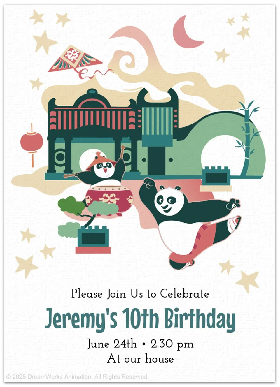 Kung Fu Panda | Celebration card