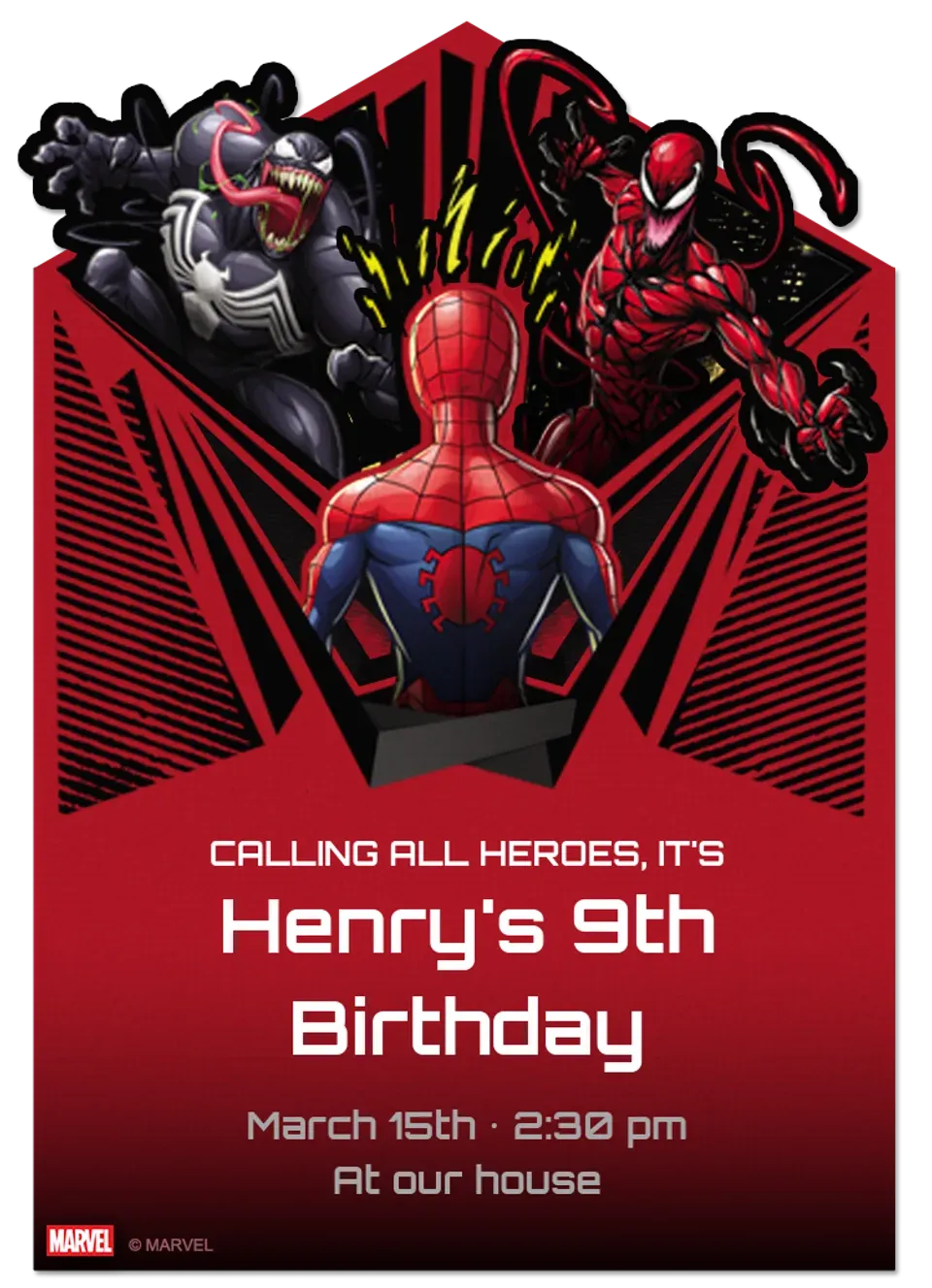 Spider-Man vs. Venom card