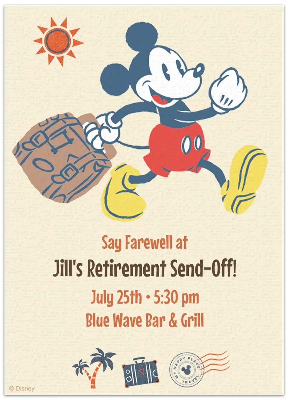 Mickey Retirement Travel card