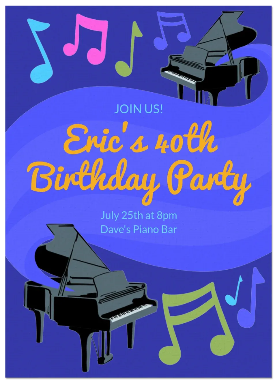 Dueling Piano Bar card