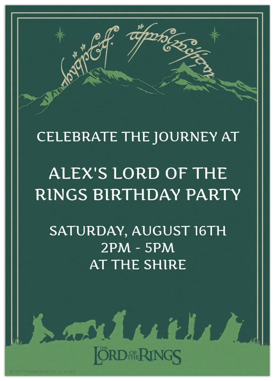 Lord of the Rings card