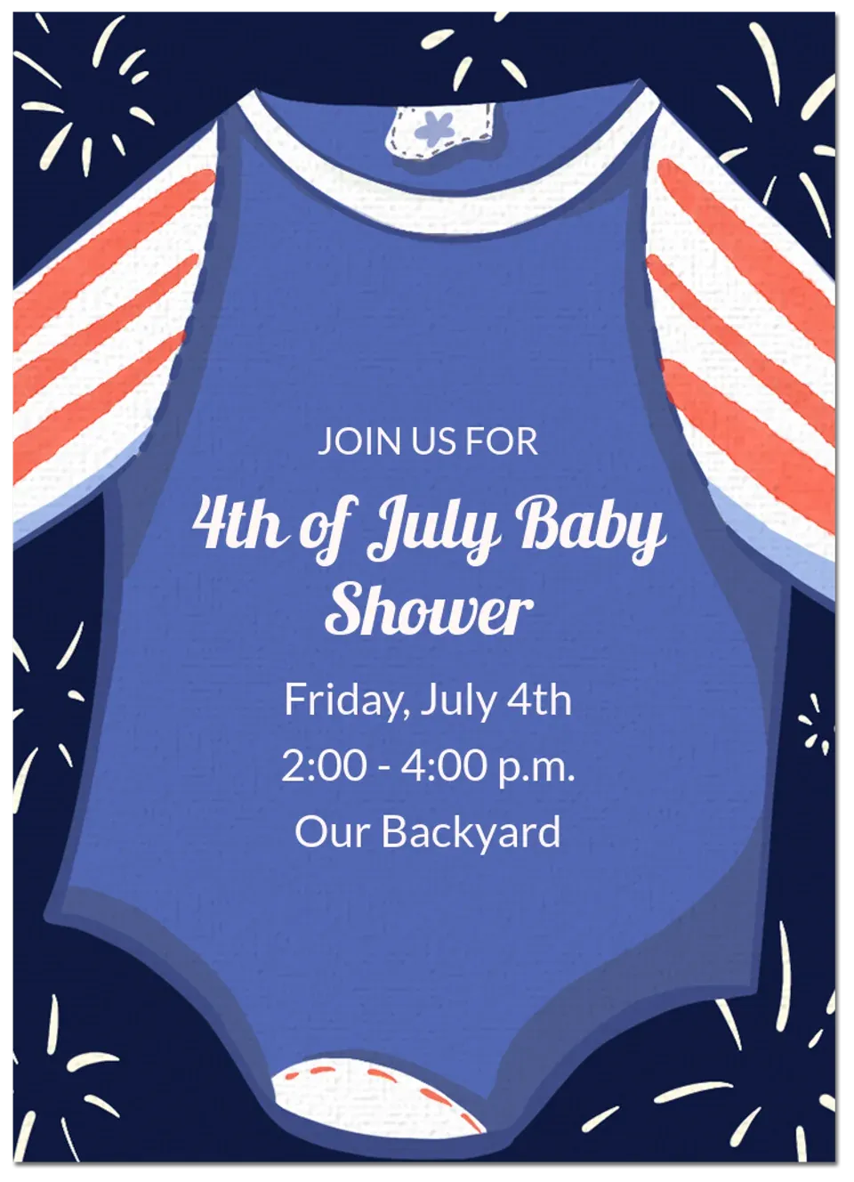 Patriotic Baby Shower card