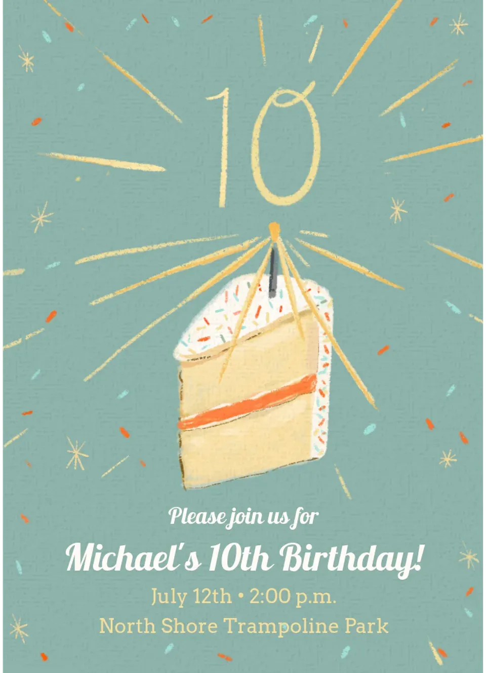 Birthday Candle 10 card