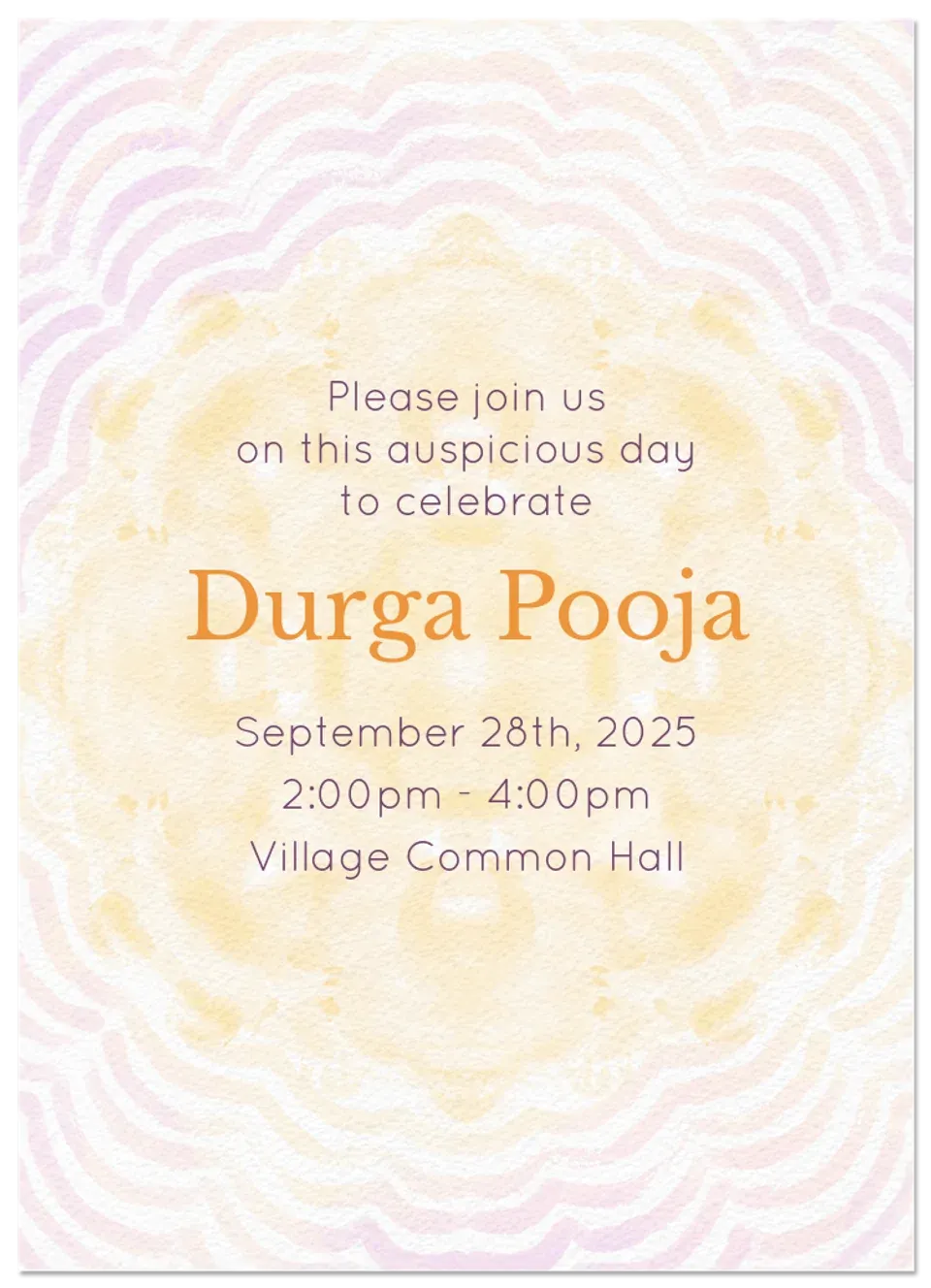 Mandala Pooja card