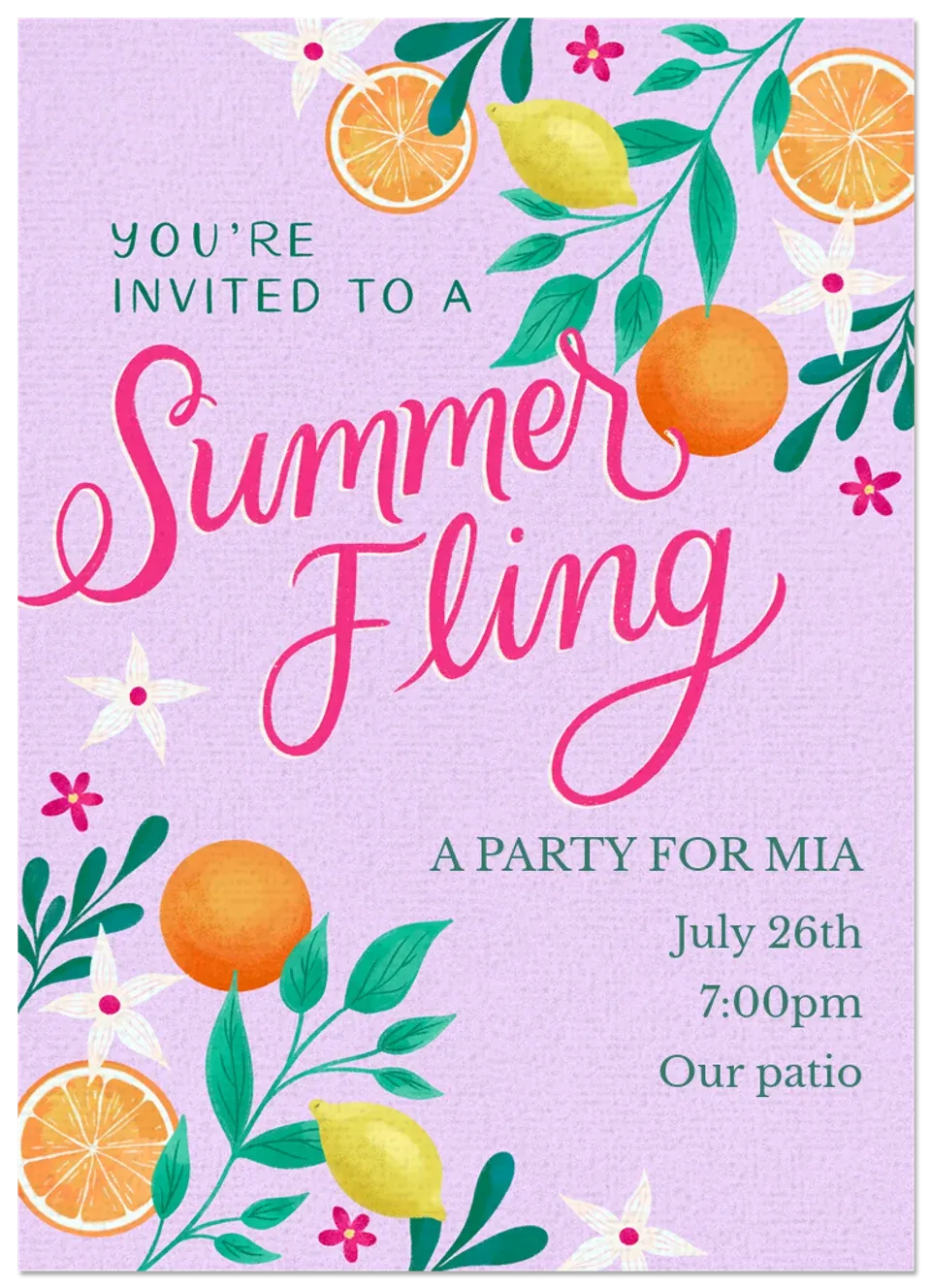 Summer Fling card