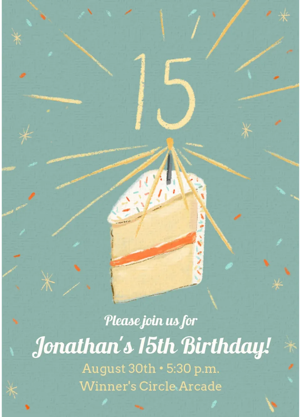 Birthday Candle 15 card