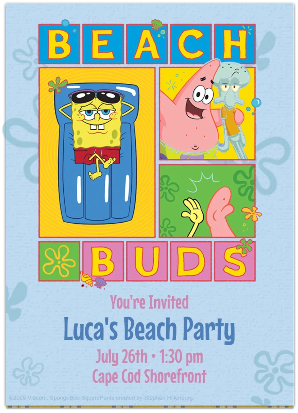 SpongeBob | Beach Buds card