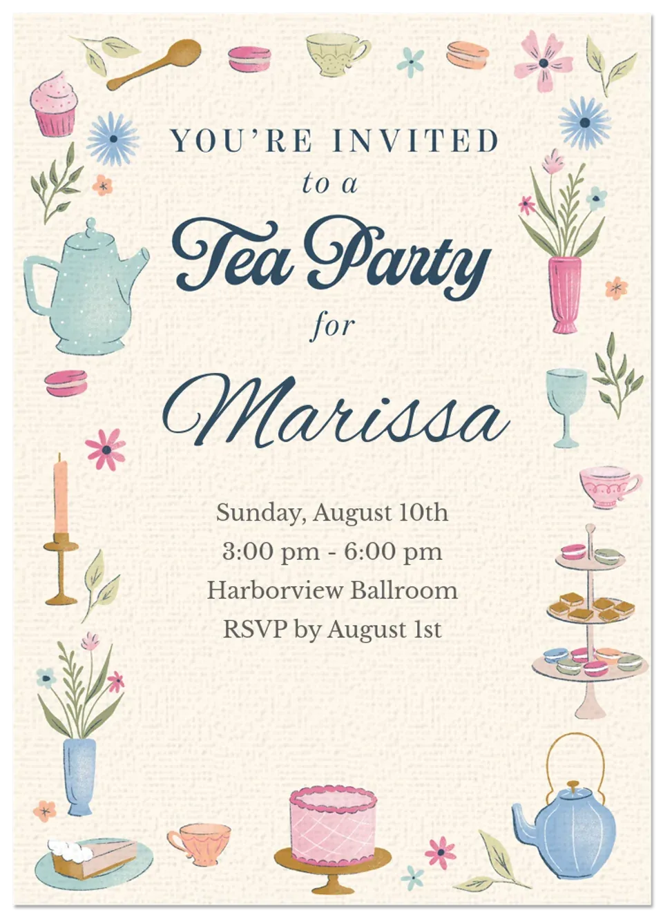 High Tea Birthday card