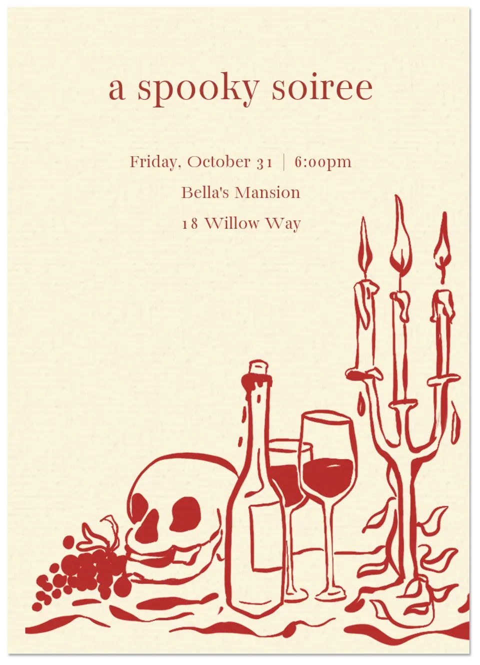 Spooky Soiree card