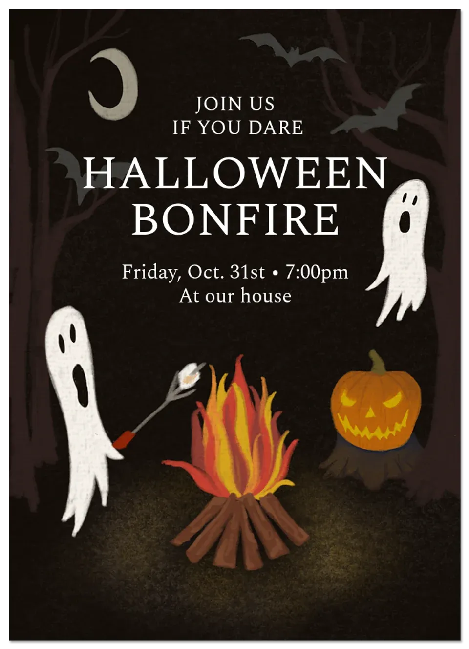 Halloween Bonfire card