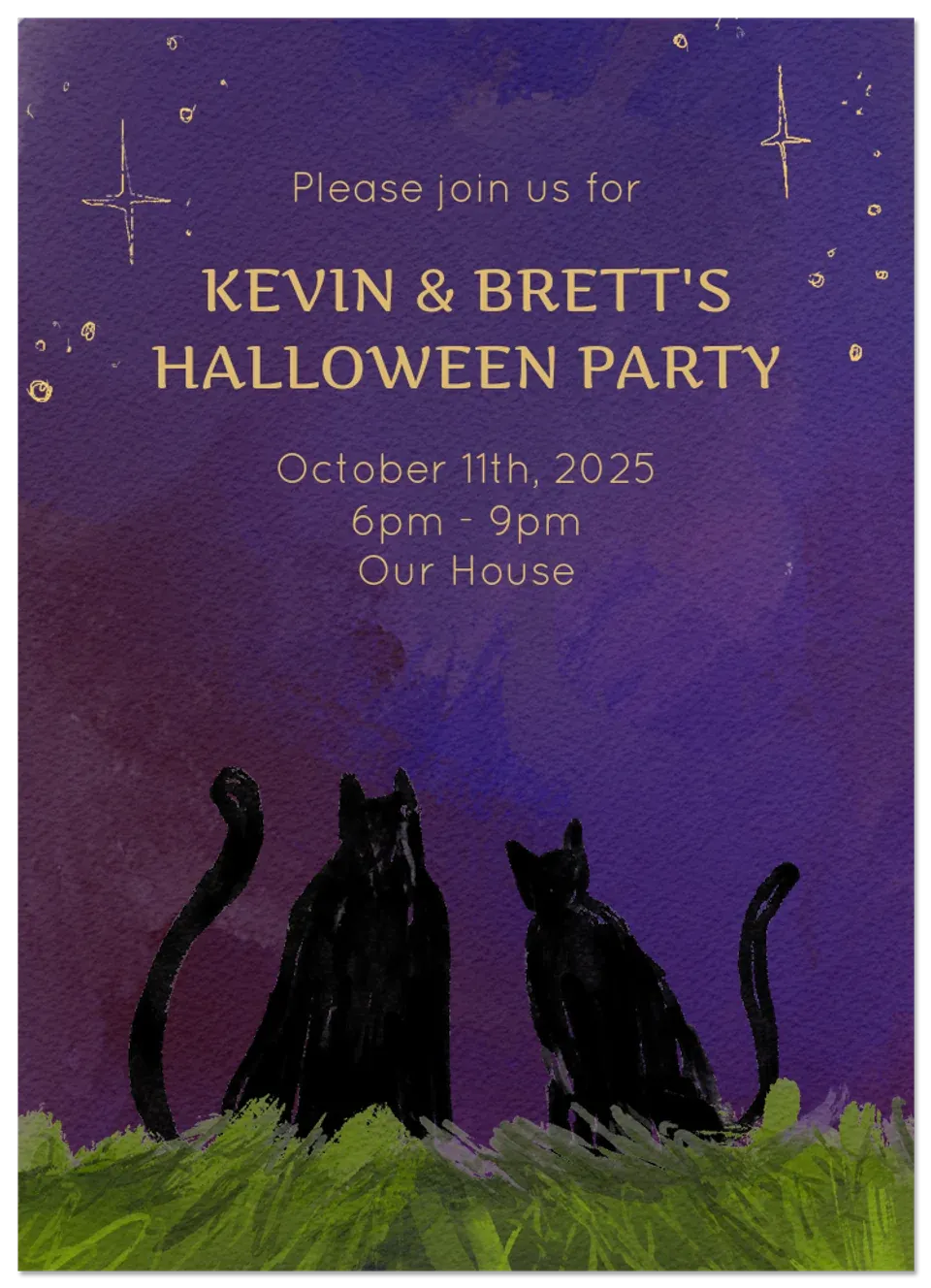 Night Cats card