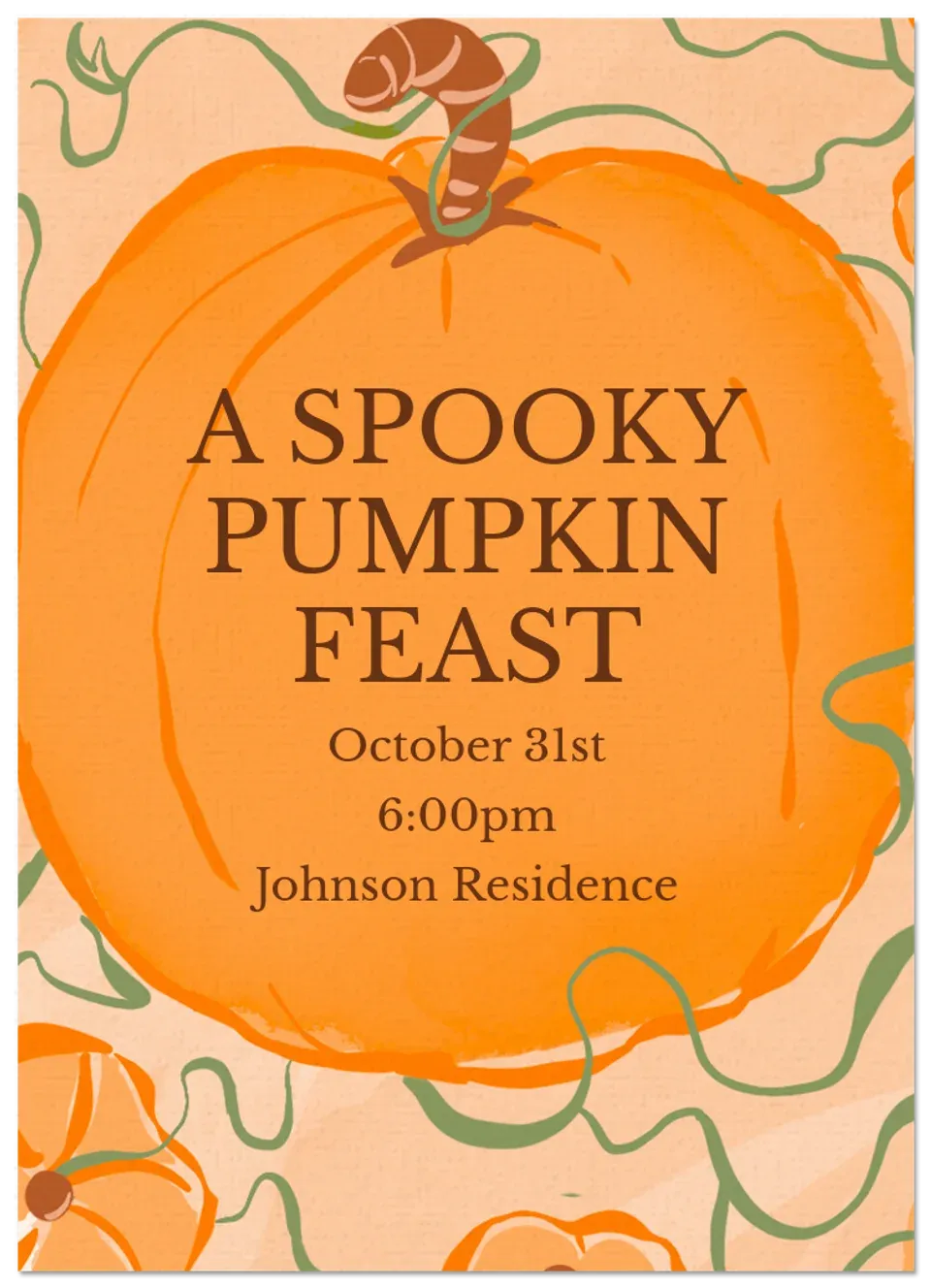 Pumpkin Feast card