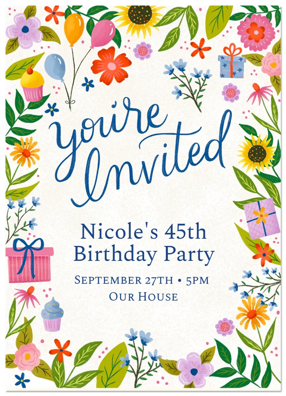 Floral Birthday card