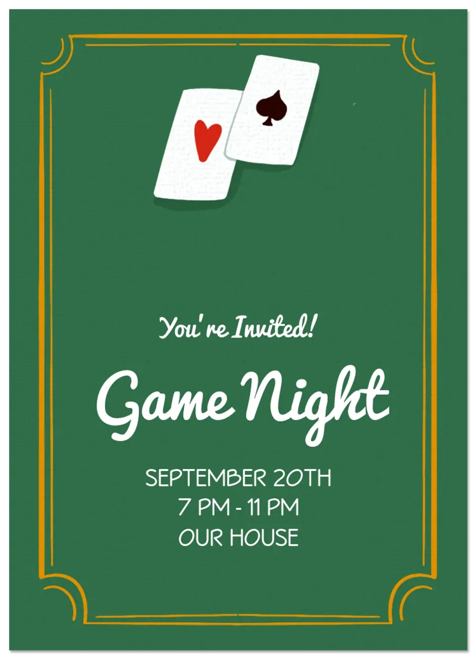 Casino Night Table card
