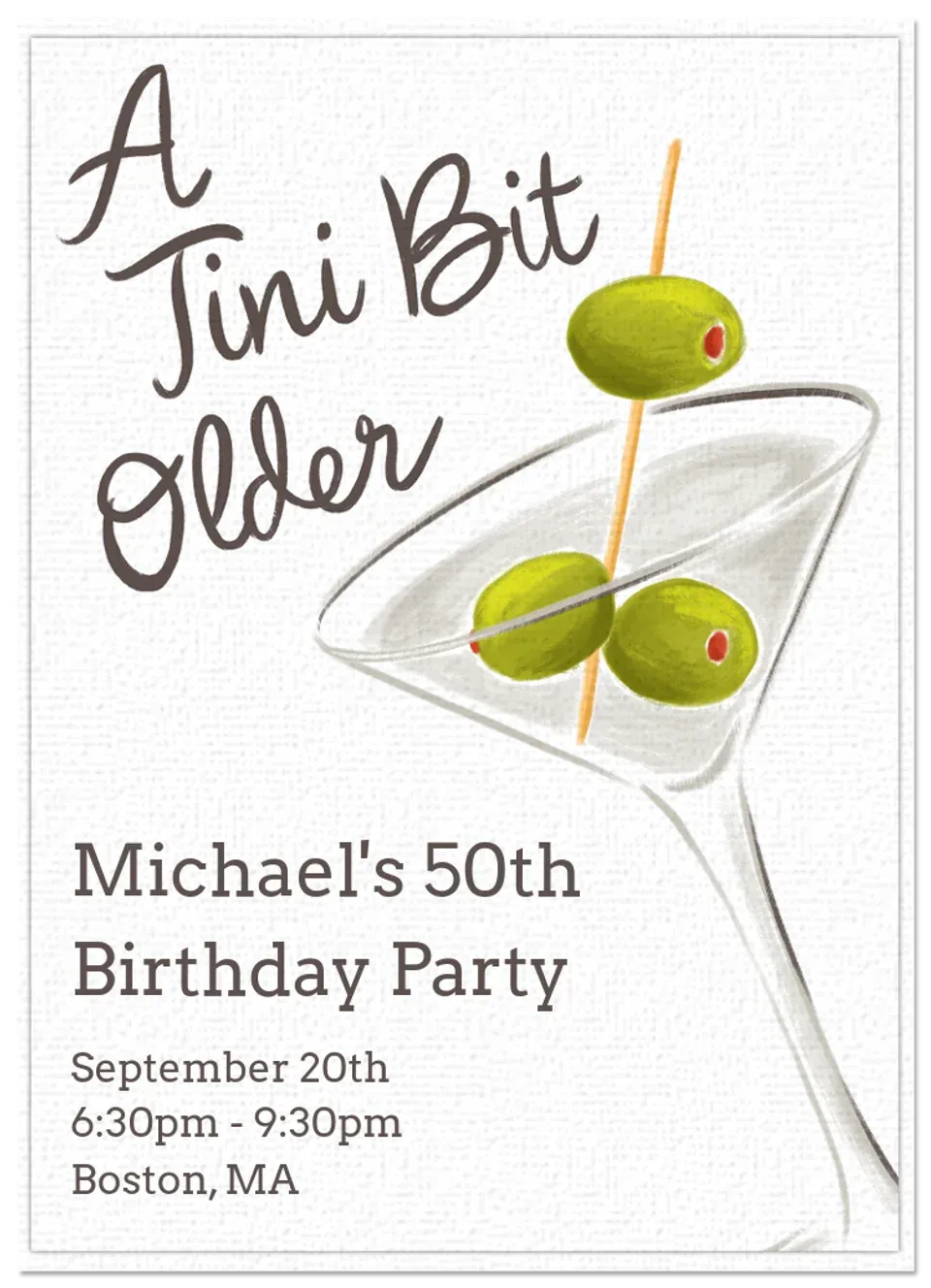 A Tini Bit Older card