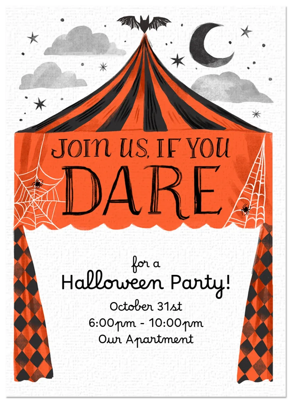 Big Top Halloween card