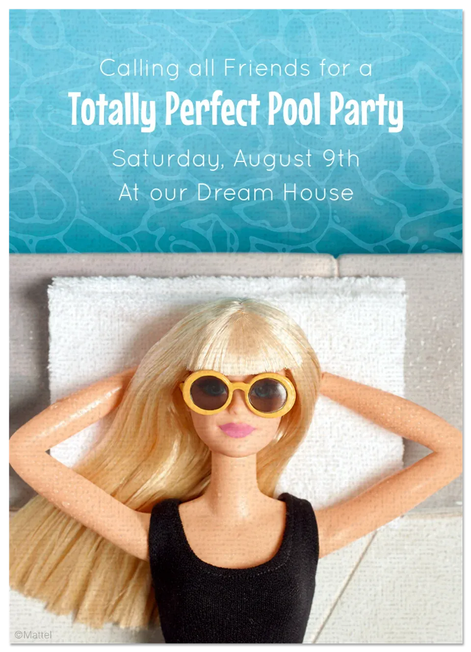 Barbie | Pool Party card
