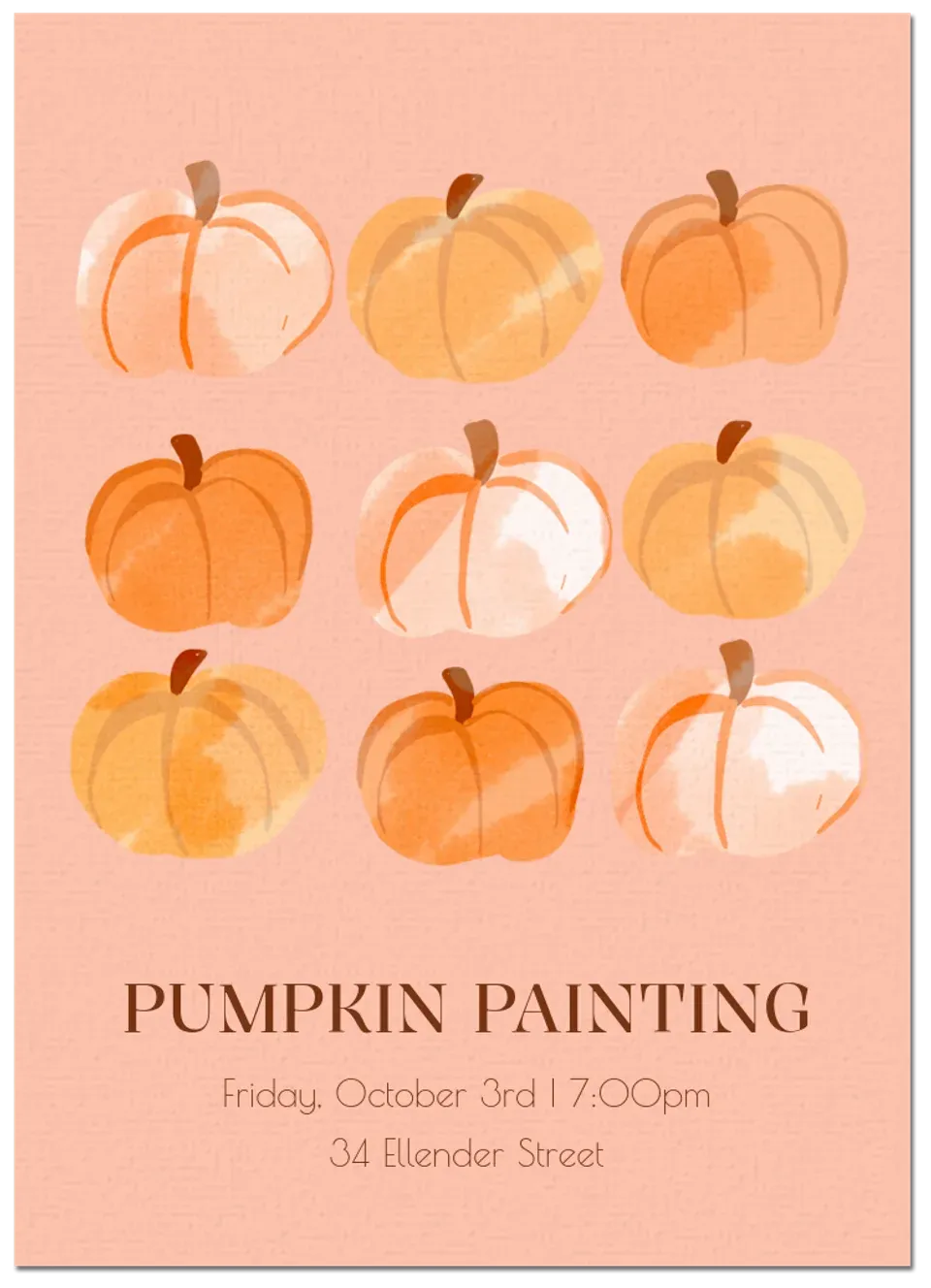 Pumpkins Painting card