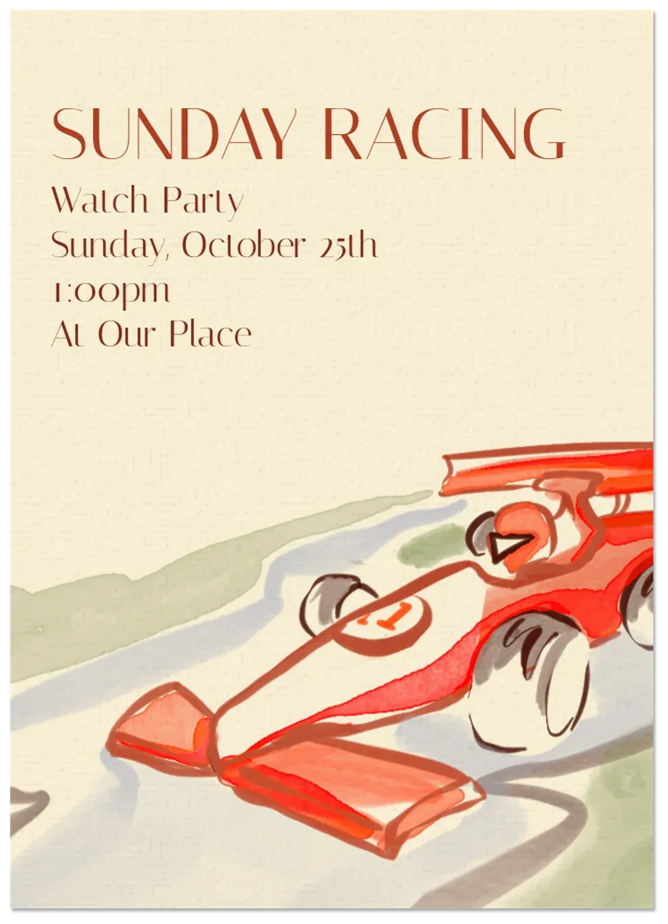 Racing Watch Party card