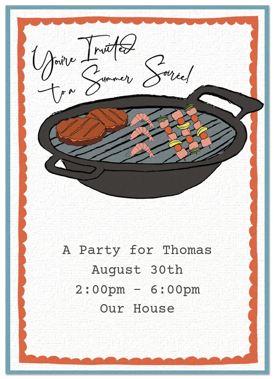 Sophisticated Cookout card