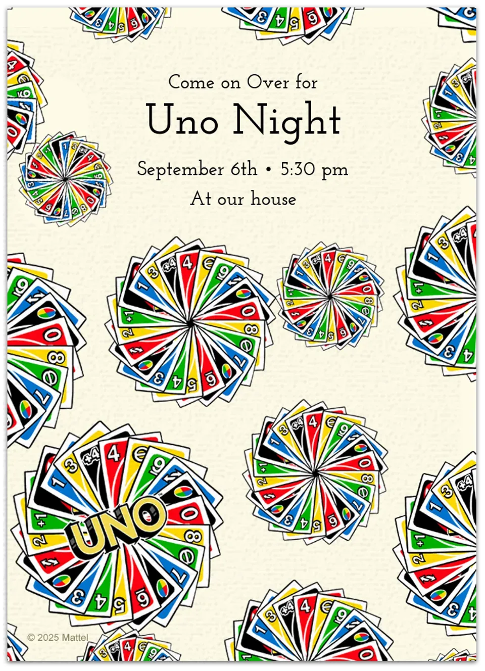 UNO | Game Night card