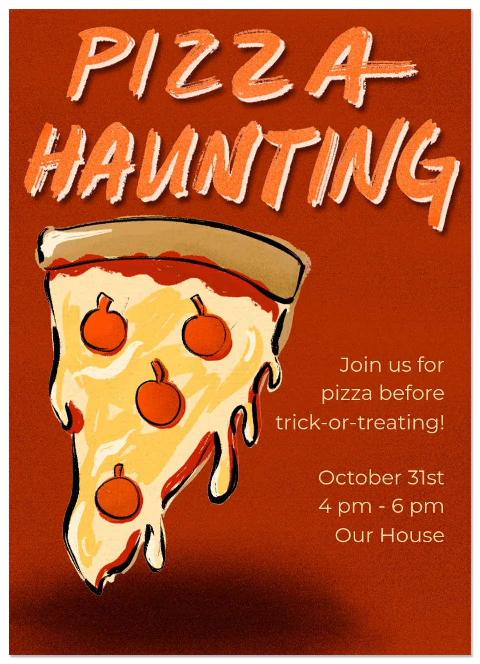 Pizza Haunting card