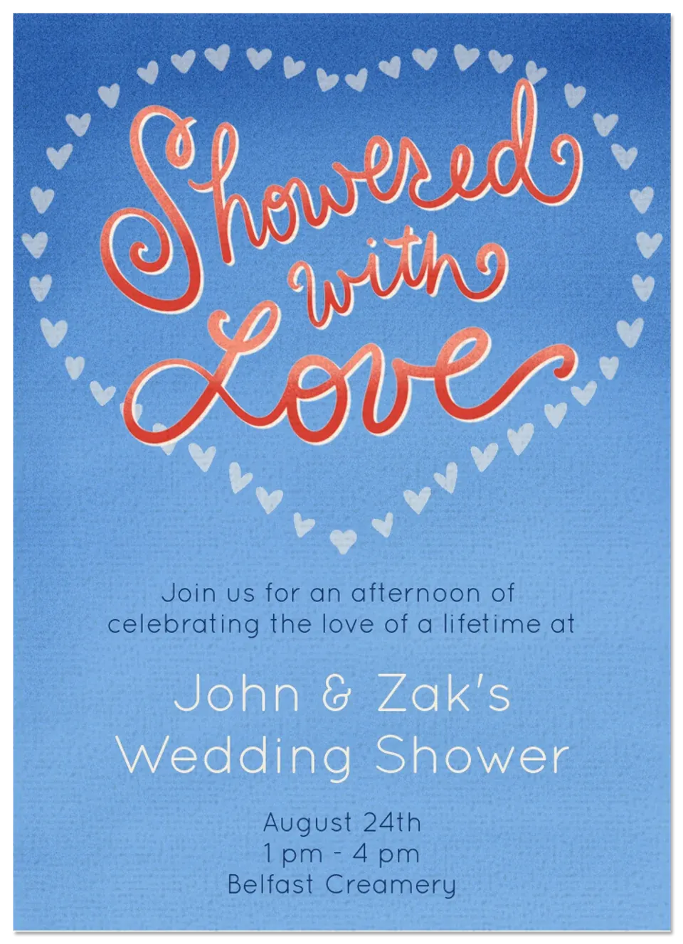 Showered with Love card