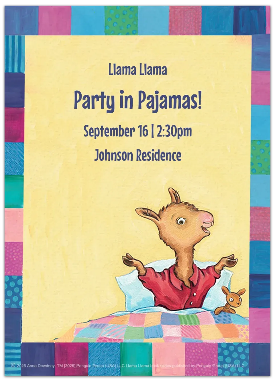 Llama Llama | Red Pajama card