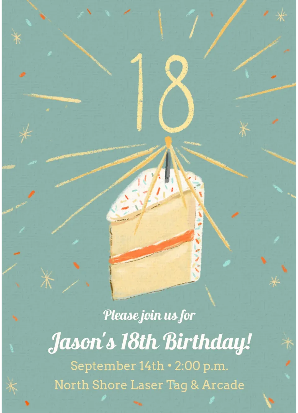 Birthday Candle 18 card