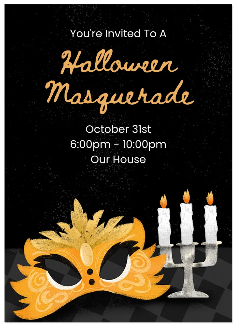 Halloween Masquerade Dark card