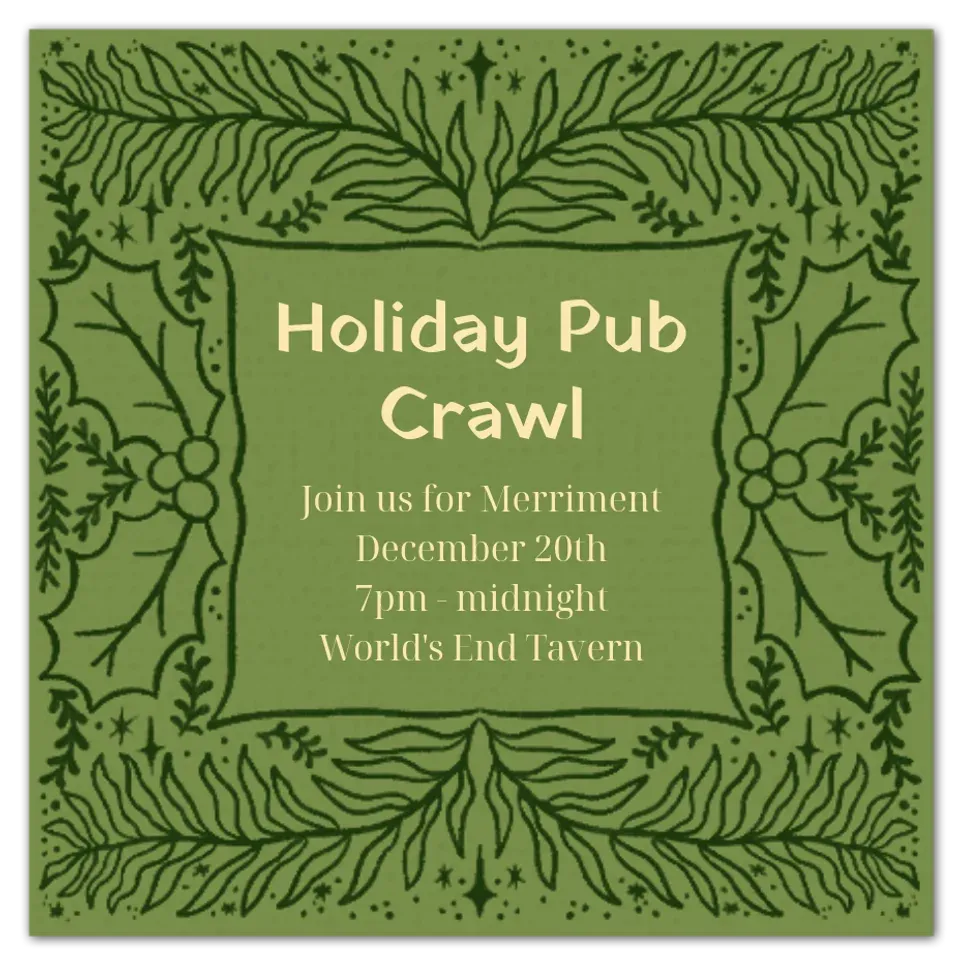 Holiday Pub Crawl card